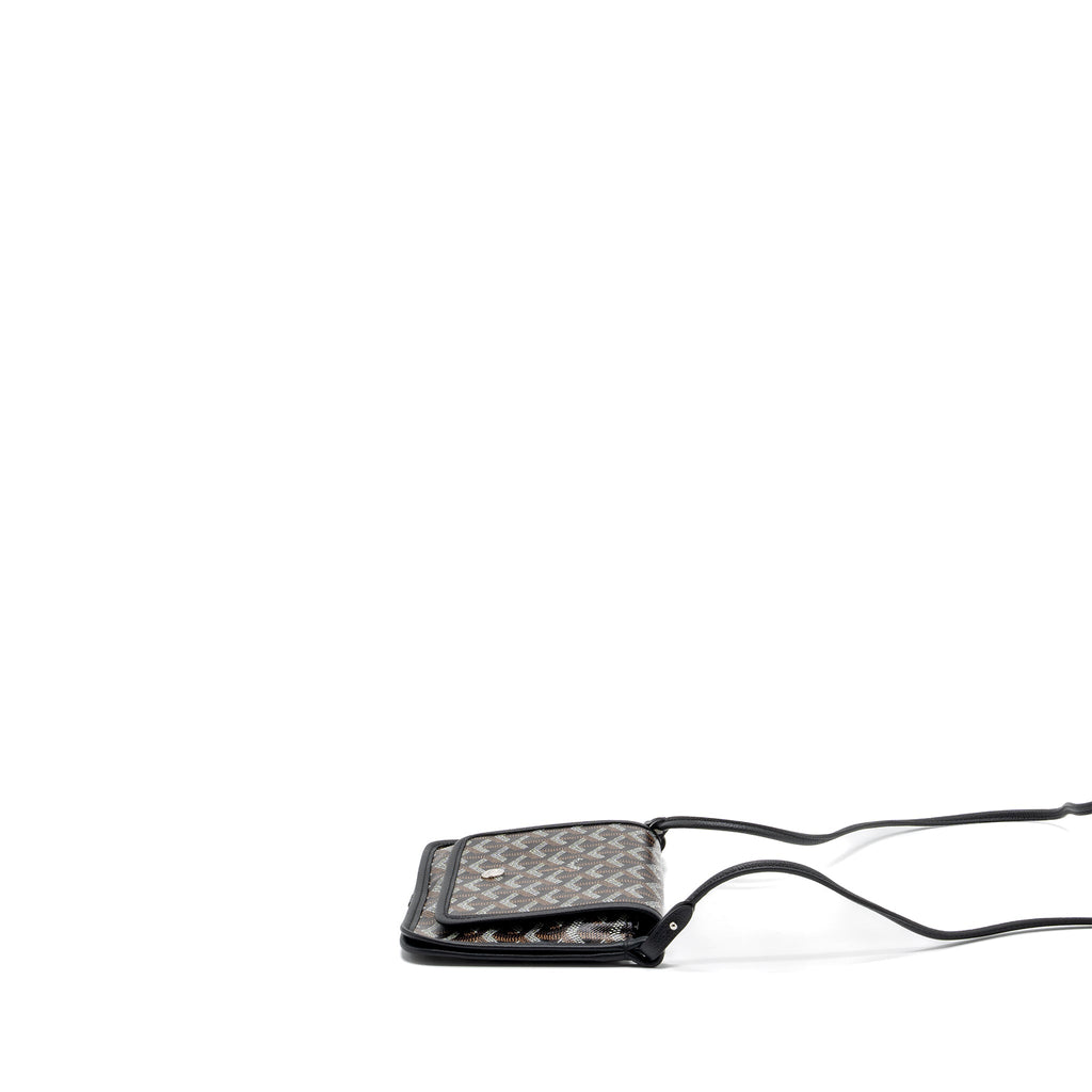 GOYARD PLUMET POCHETTE CANVAS/ LEATHER BLACK SHW