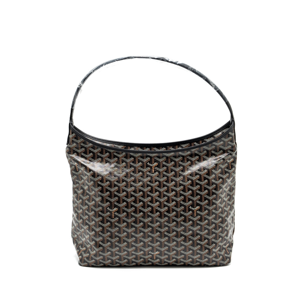 GOYARD BOHEME HOBO BAG GOYARDLINE CANVAS BLACK SHW