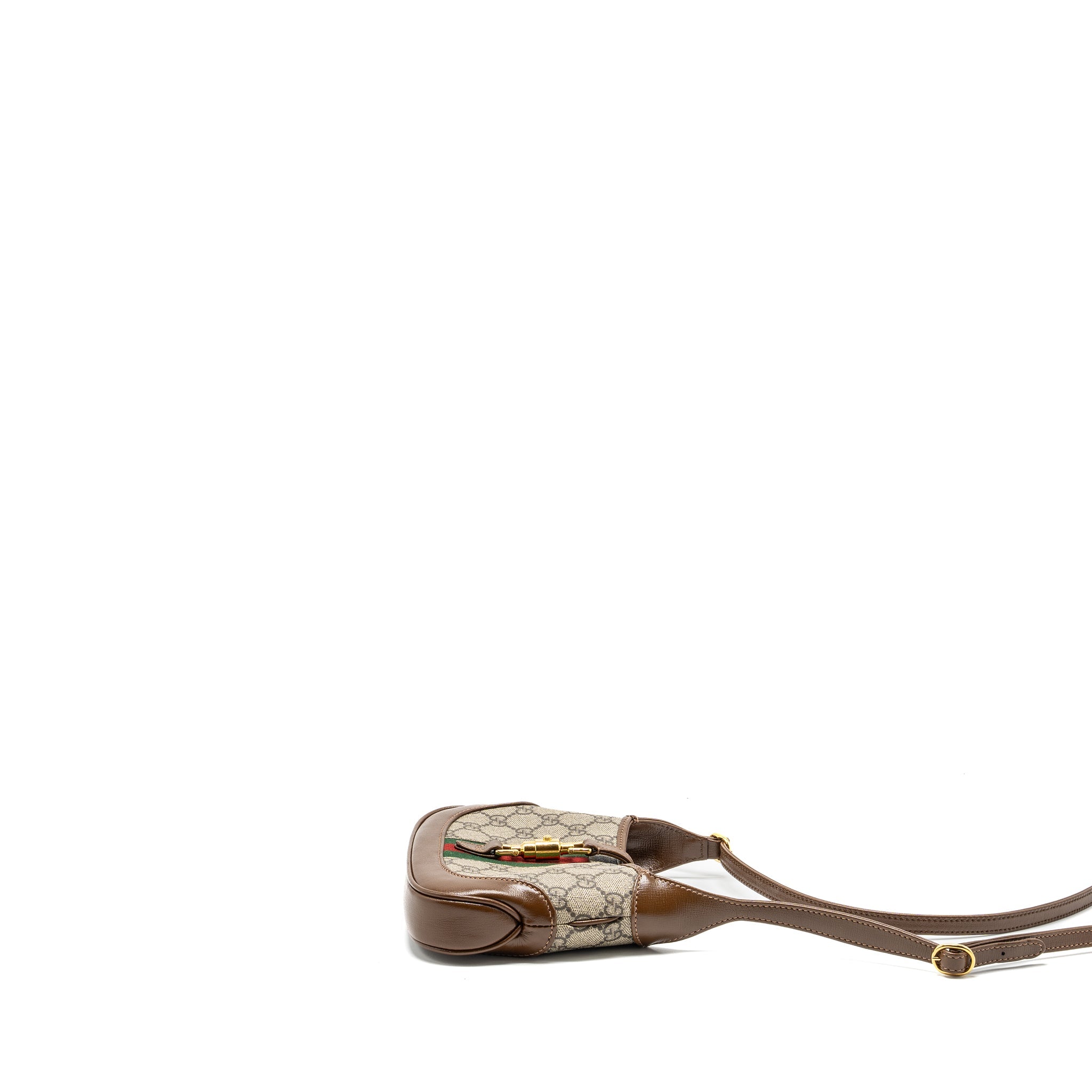 GUCCI JACKIE 1961 MINI SHOULDER BAG GG SUPREME CANVAS/CALFSKIN BROWN/MULTICOLOUR GHW