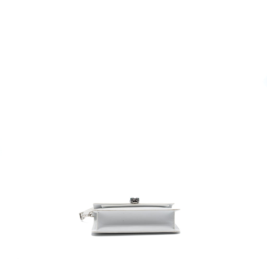 BVLGARI SERPENTI FOREVER EAST-WEST SHOULDER BAG CALFSKIN WHITE SHW