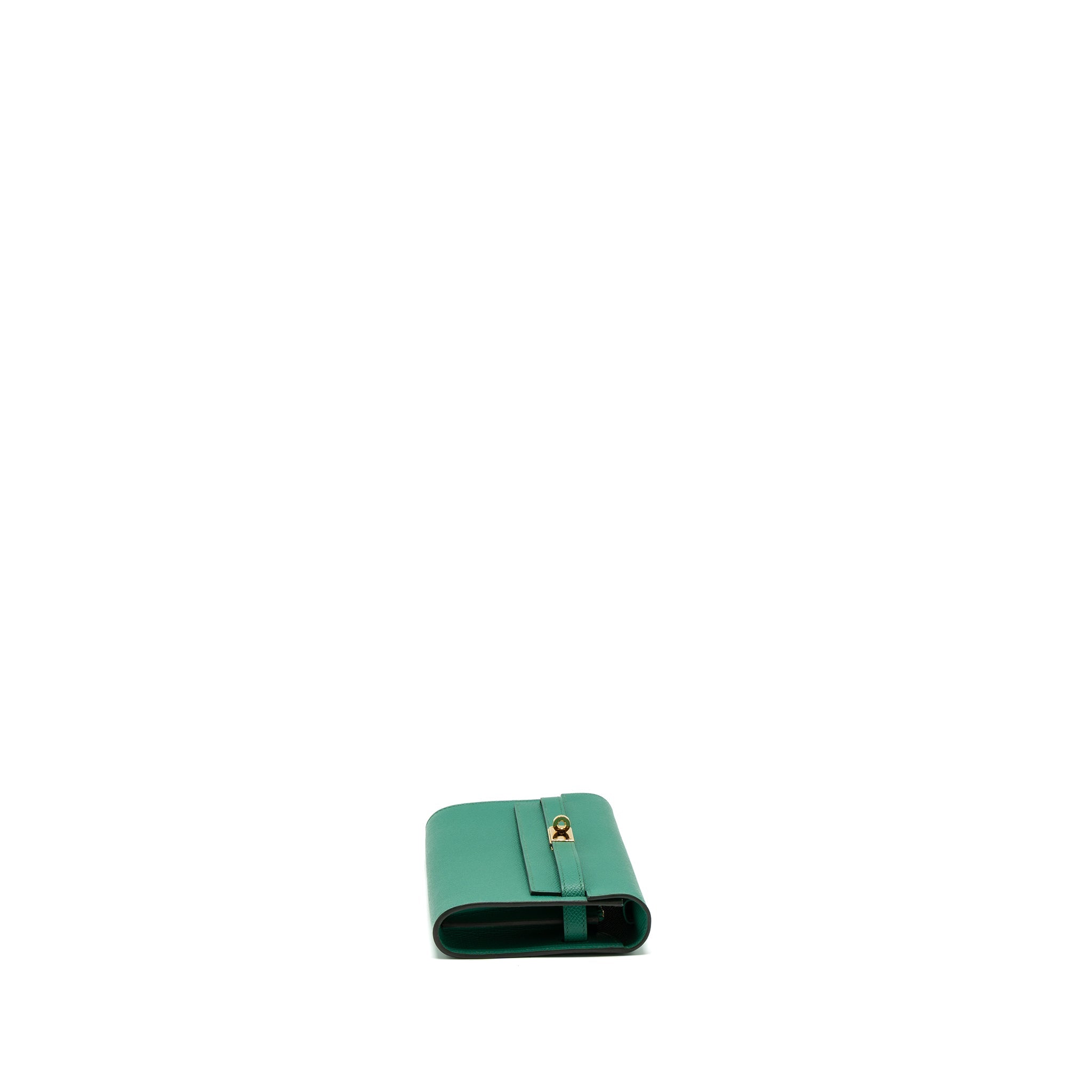 HERMES CLASSIC KELLY TO GO EPSOM 06 VERT JADE GHW