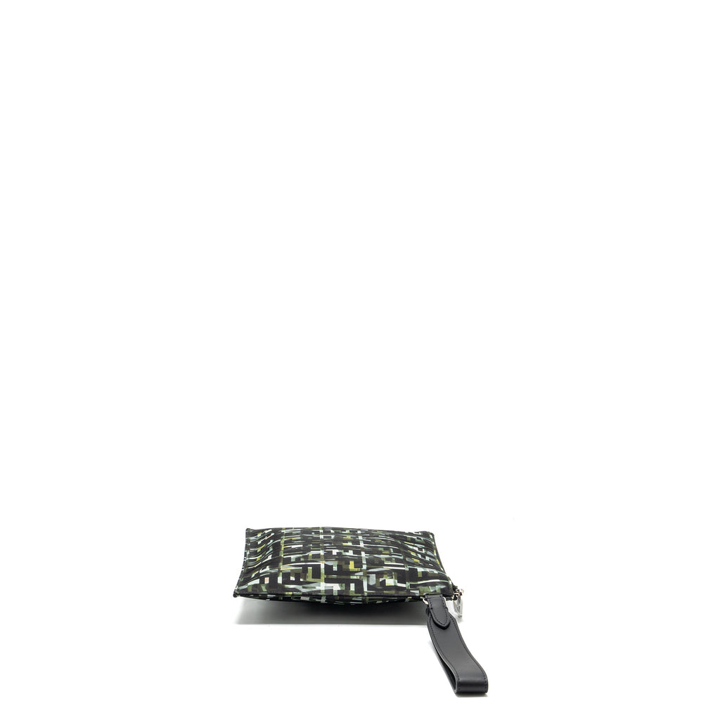 FENDI FF CAMOUFLAGE CLUTCH NYLON/LEATHER MULTICOLOUR SHW