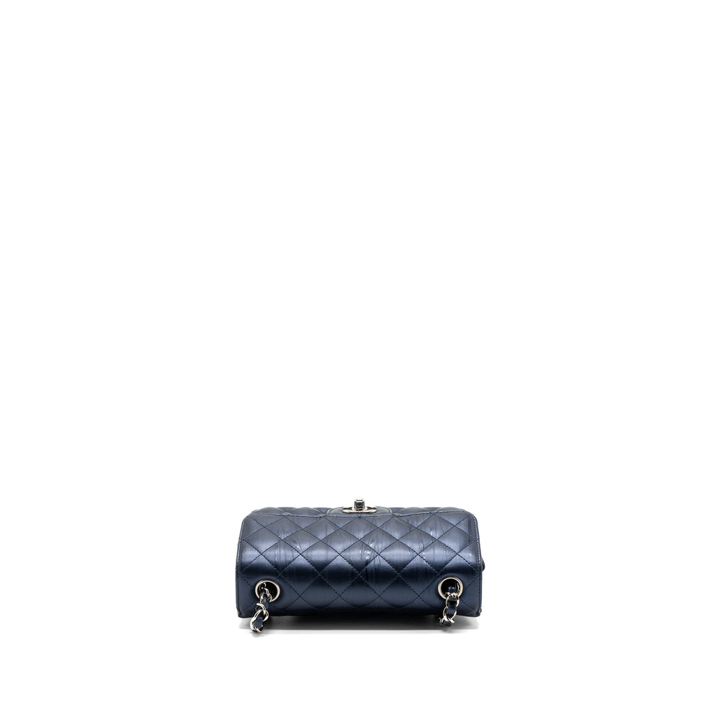 CHANEL MINI RECTANGULAR FLAP BAG CALFSKIN LIMITED DARK BLUE SHW
