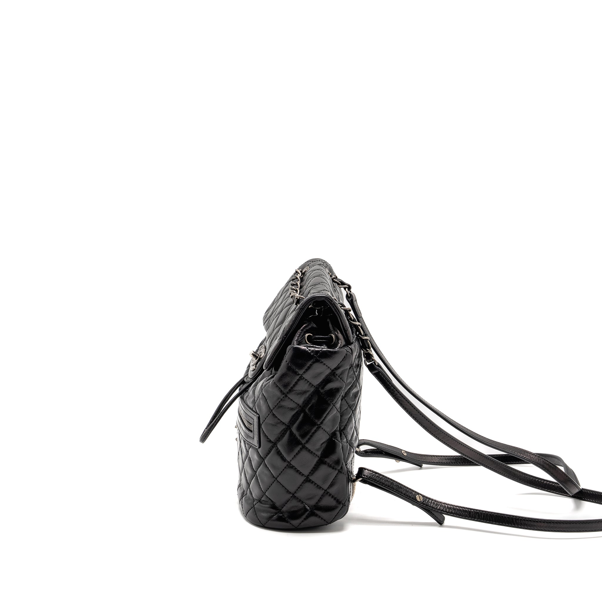 CHANEL MOUNTAIN BACKPACK QUILTED CALFSKIN BLACK RUTHENIUM HARDWARE