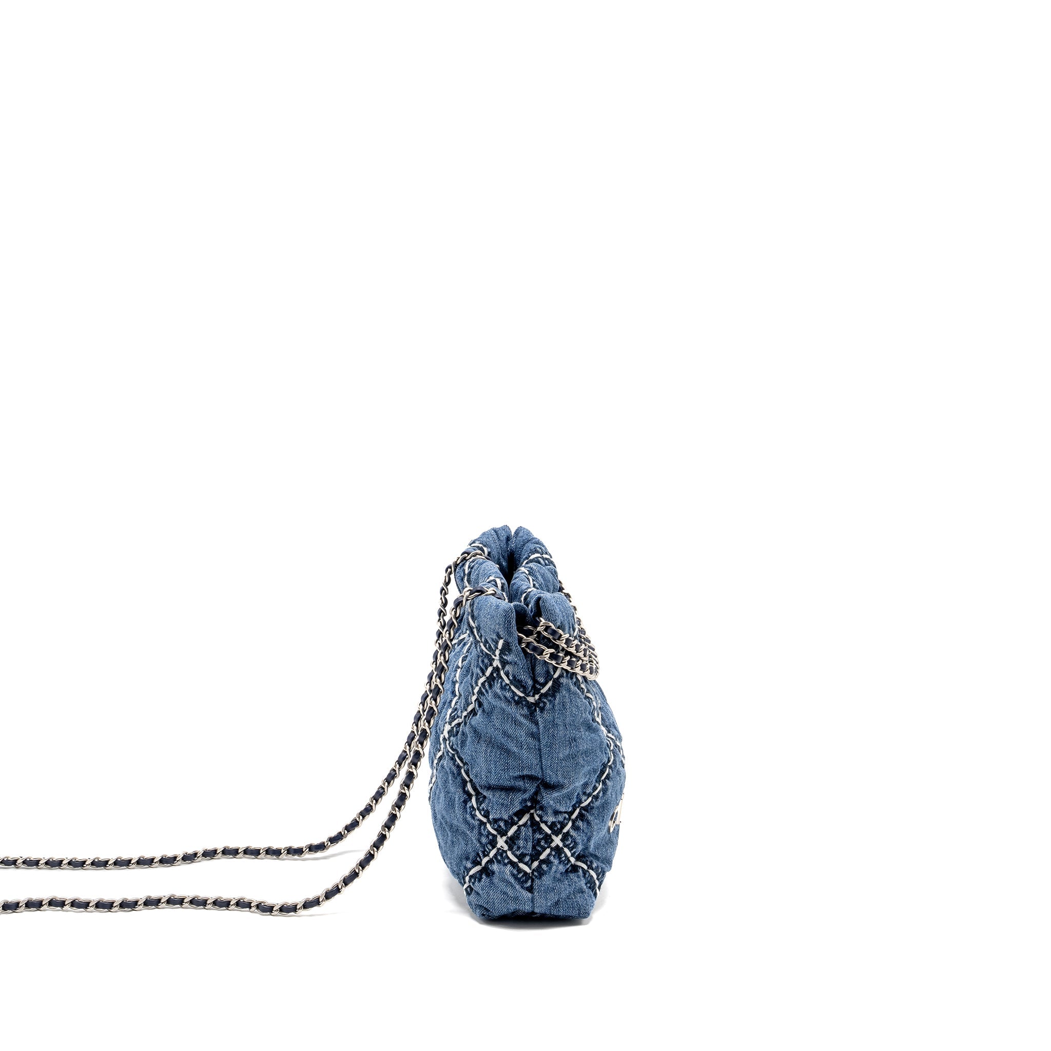 CHANEL MINI 22 DENIM LIGHT BLUE SHW (MICROCHIP)