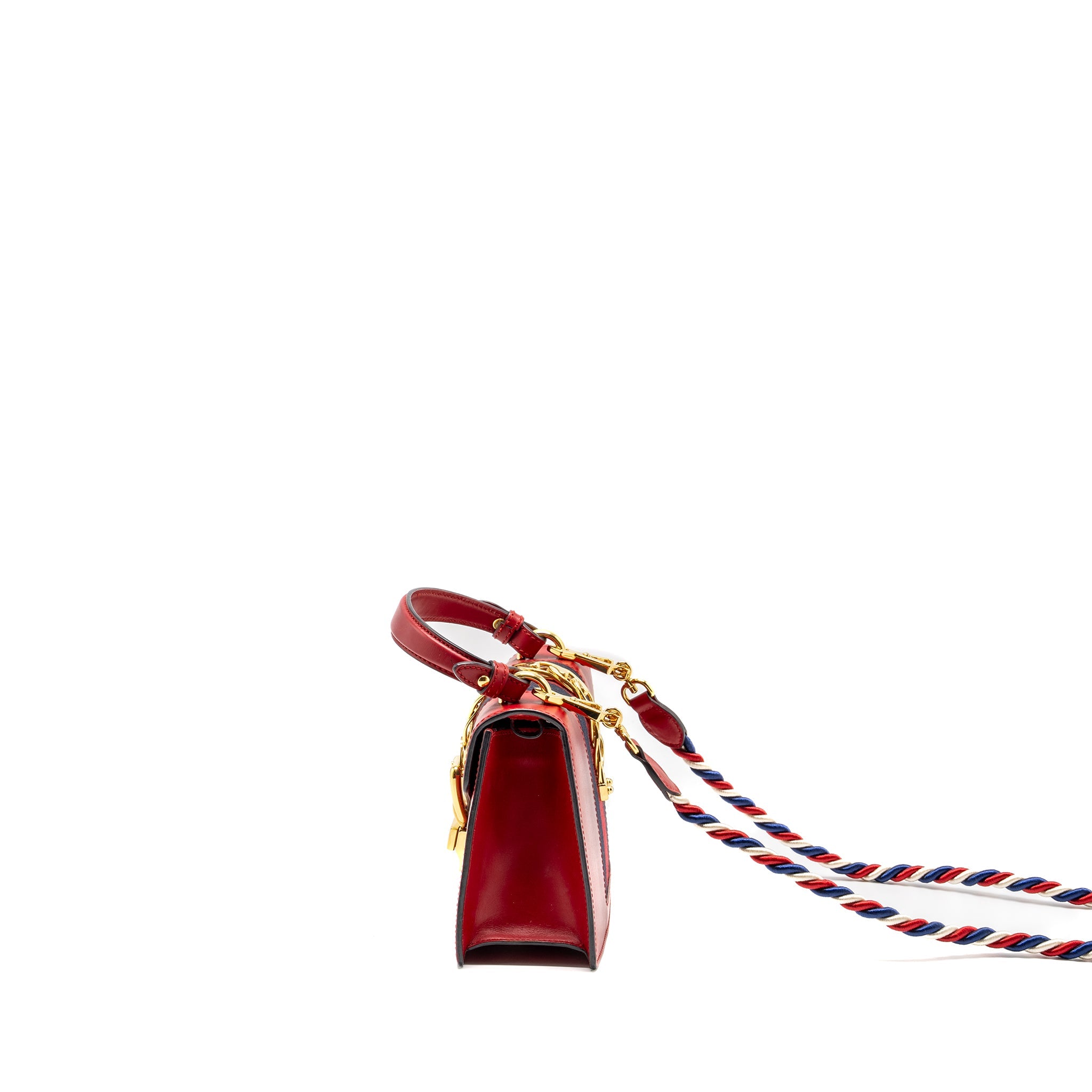 GUCCI TOP HANDLE MINI SYLVIE CALFSKIN RED GHW