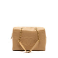 CHANEL VINTAGE TOTE BAG CAVIAR BEIGE GHW