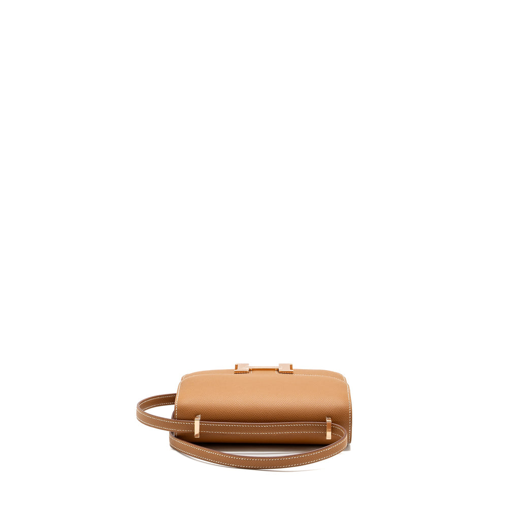 HERMES MINI CONSTANCE EPSOM GOLD RGHW