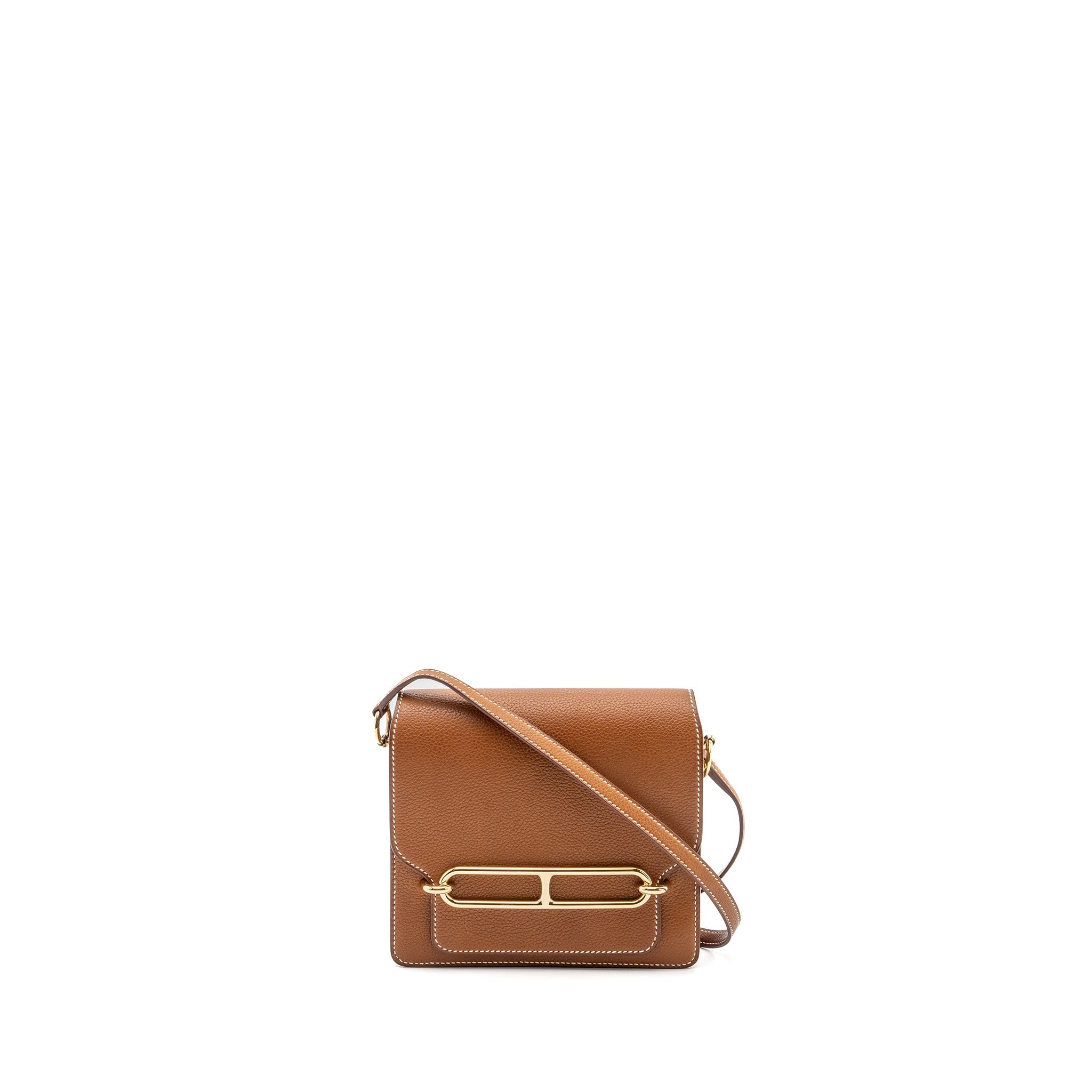 HERMES MINI ROULIS BARENIA FAUBOURG 34 FAUVE LGHW