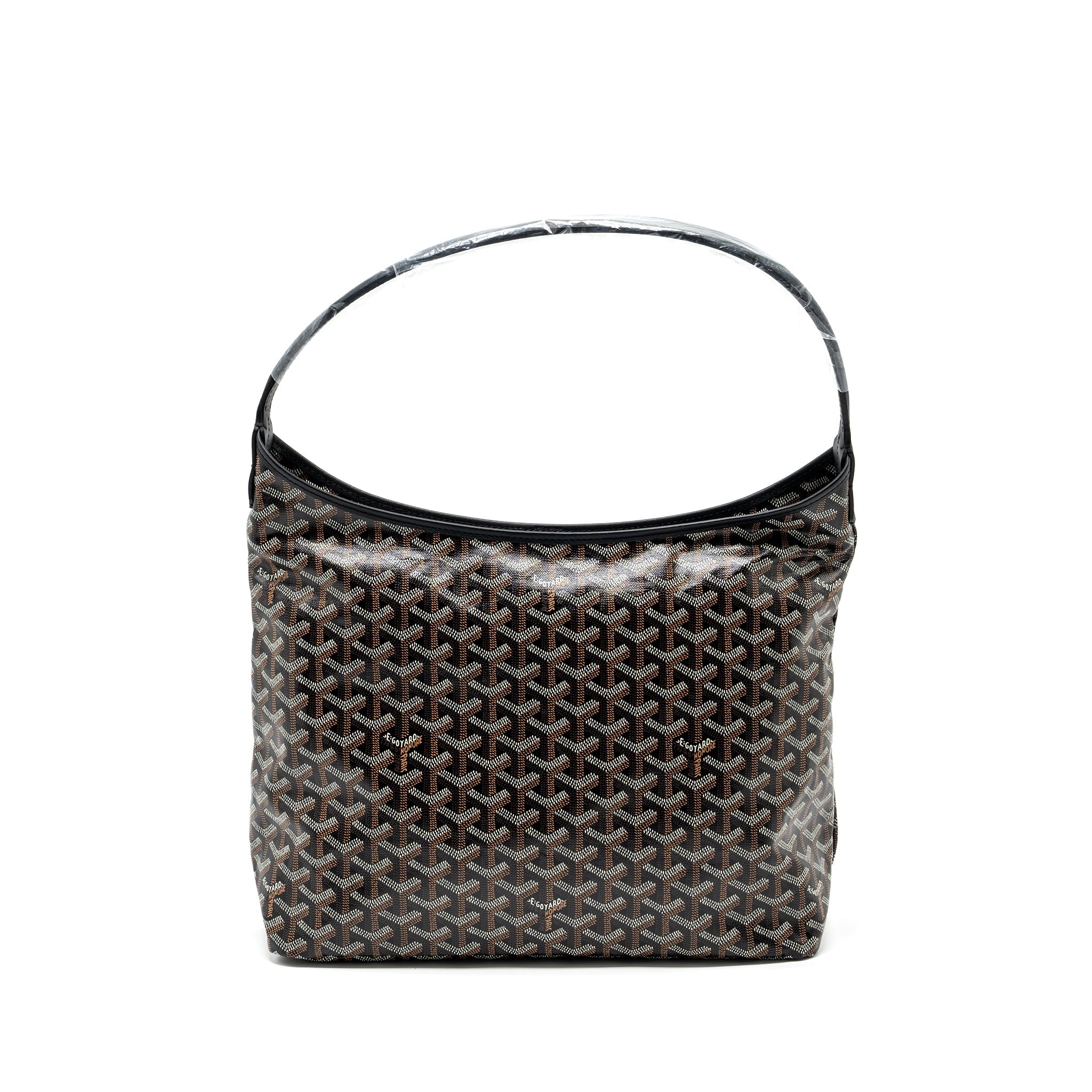 GOYARD BOHEME HOBO BAG GOYARDLINE CANVAS BLACK SHW