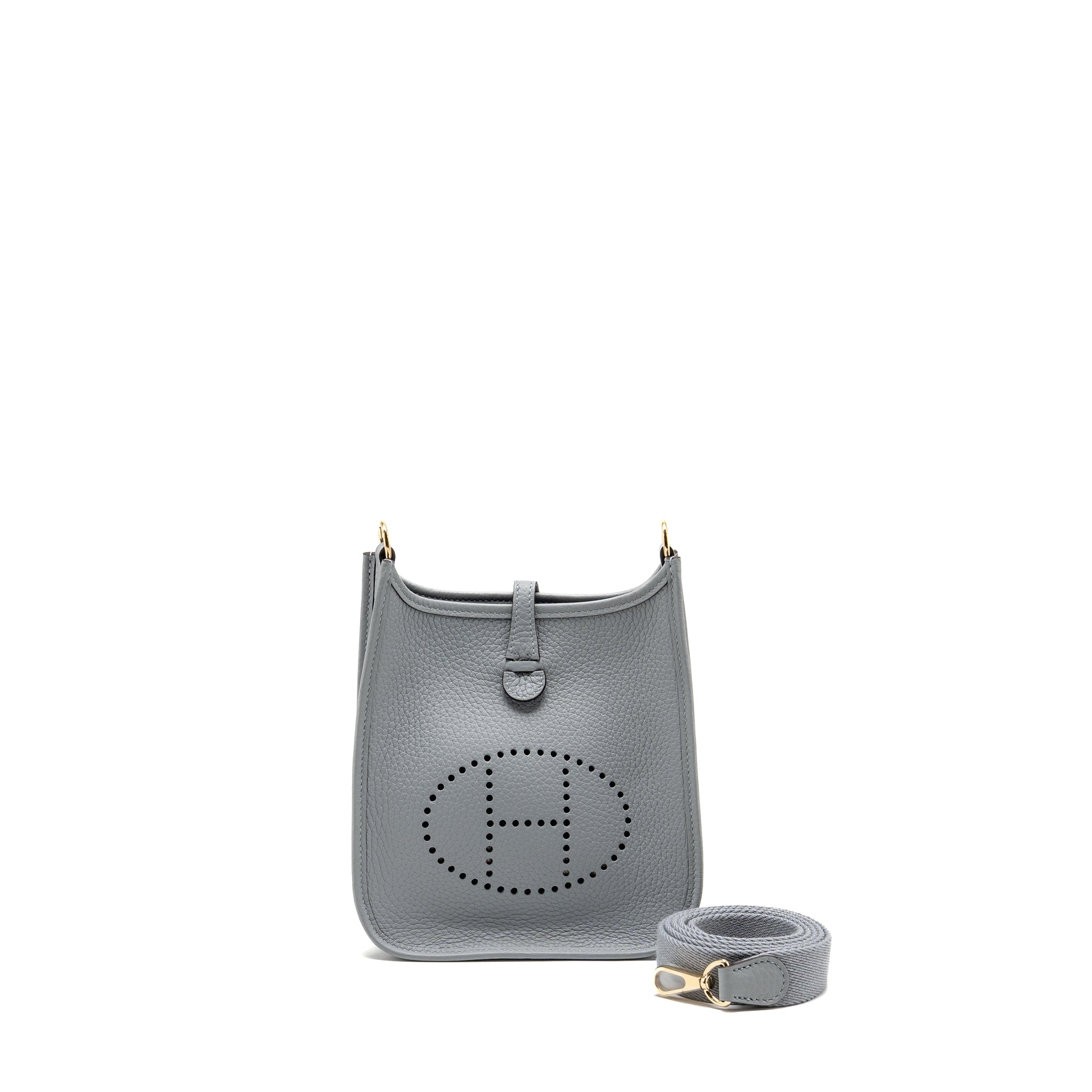 HERMES MINI EVELYNE CLEMENCE GRIS PANTIN LGHW