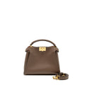 FENDI SMALL PEEKABOO ICONIC BAG CALFSKIN BROWN GHW