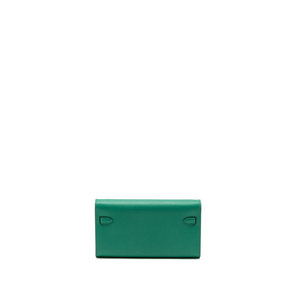 HERMES CLASSIC KELLY TO GO EPSOM 06 VERT JADE GHW