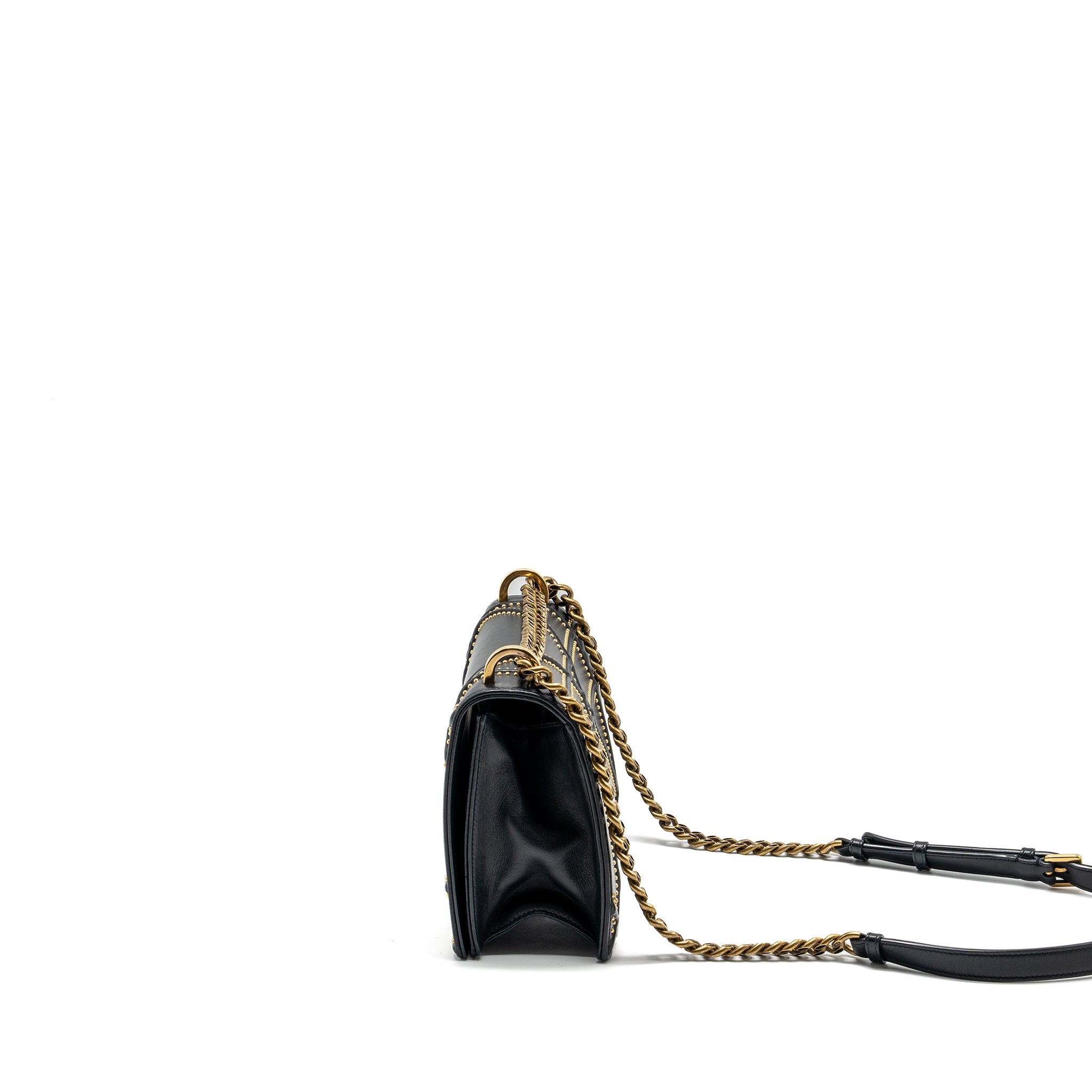 DIOR MEDIUM STUDDED DIORAMA LAMBSKIN BLACK GHW