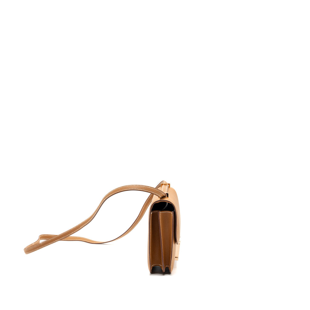 HERMES MINI CONSTANCE EPSOM GOLD RGHW