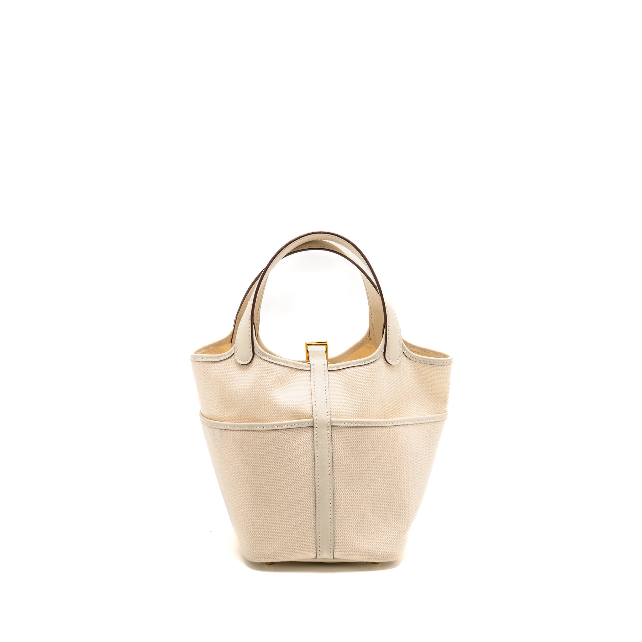 HERMES CARGO PICOTIN 18 LOCK BAG CANVAS/SWIFT NATA GHW