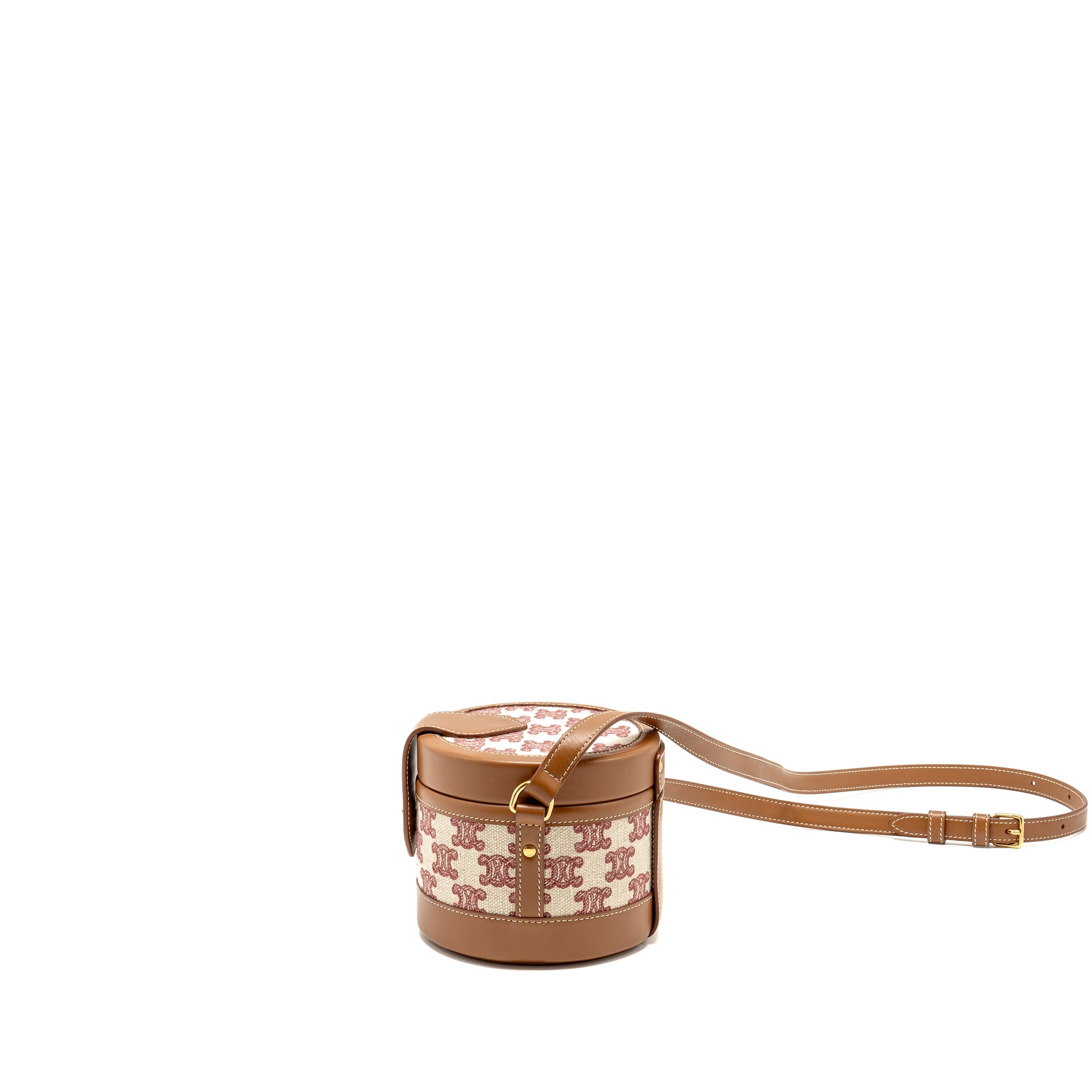 CELINE VANITY BOX BAG CANVAS/ CALFSKIN LEATHER MULTICOLOR GHW