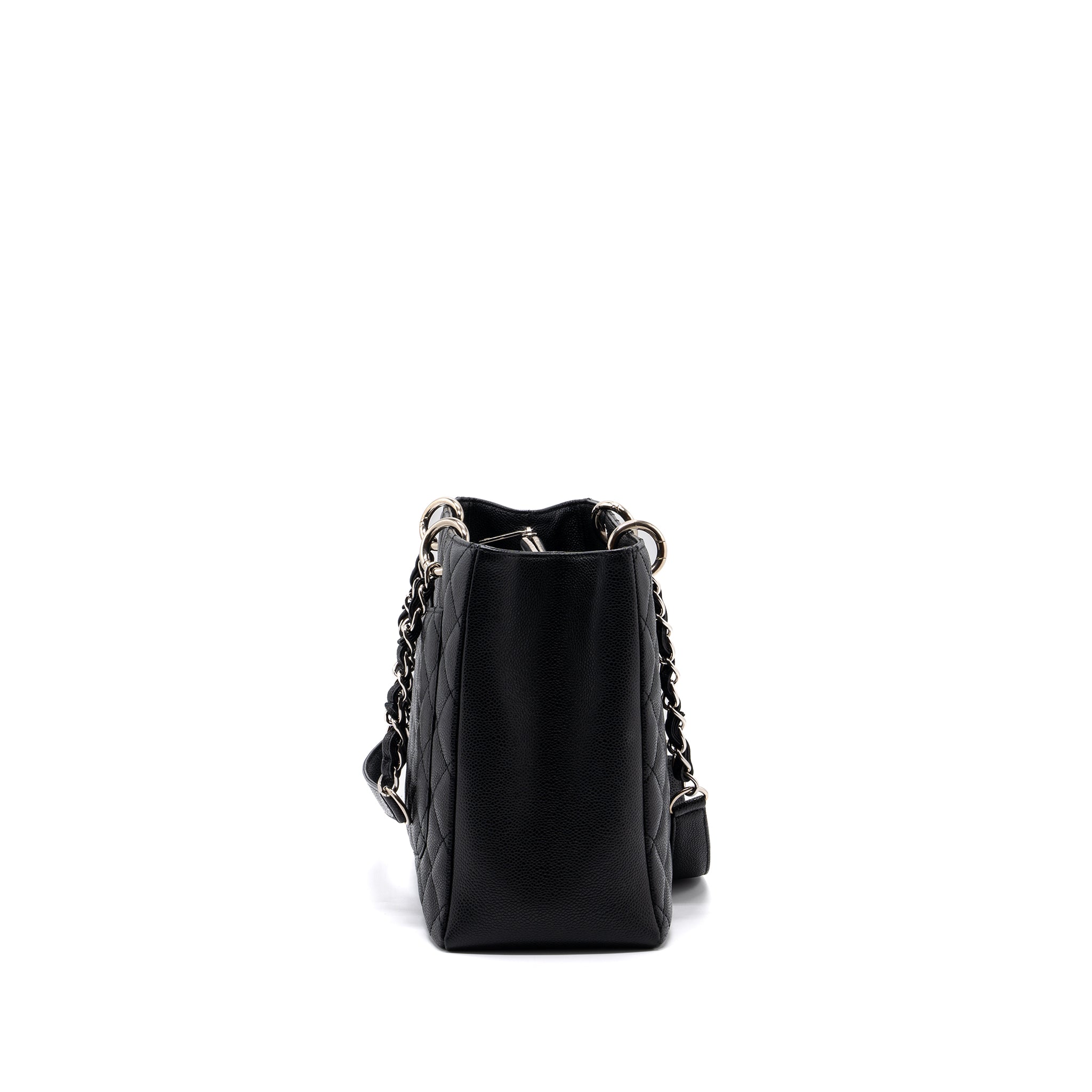 CHANEL GRAND SHOPPING TOTE BAG CAVIAR BLACK SHW