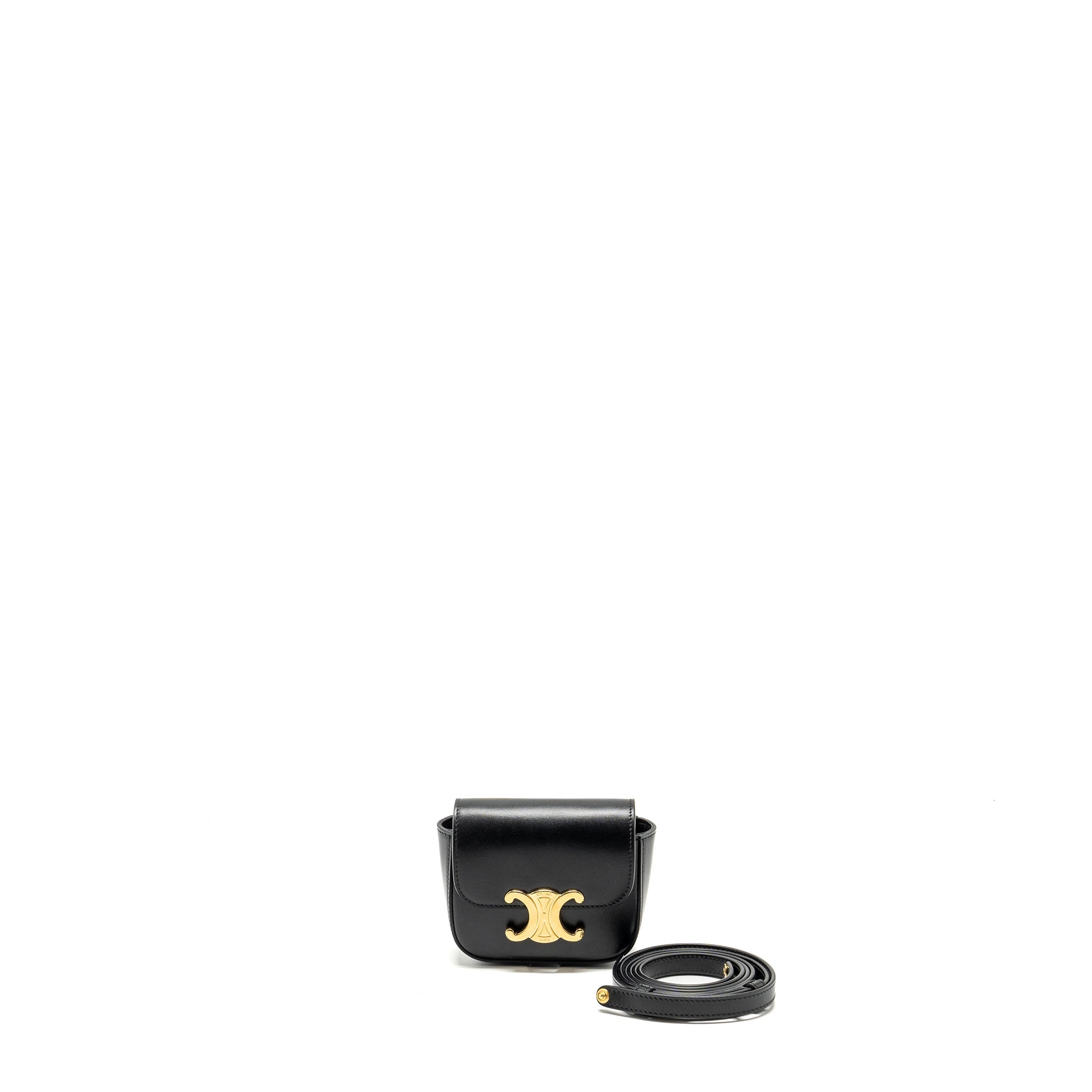 CELINE MINI CLAUDE CALFSKIN BLACK GHW
