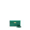 HERMES CLASSIC KELLY TO GO EPSOM 06 VERT JADE GHW