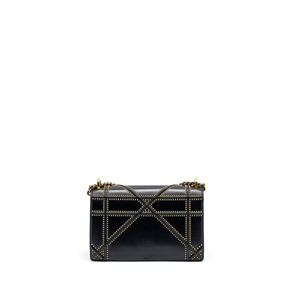 DIOR MEDIUM STUDDED DIORAMA LAMBSKIN BLACK GHW
