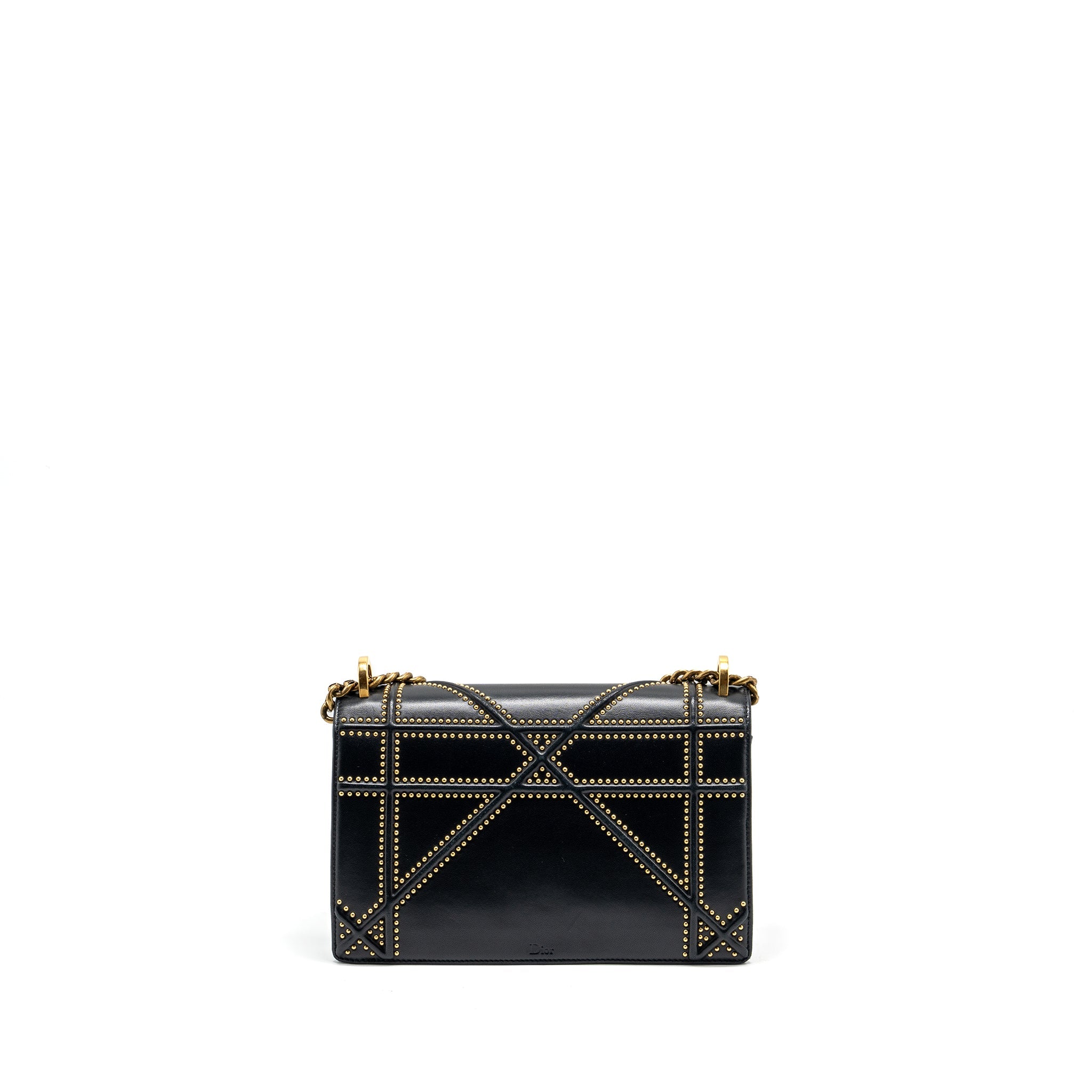 DIOR MEDIUM STUDDED DIORAMA LAMBSKIN BLACK GHW