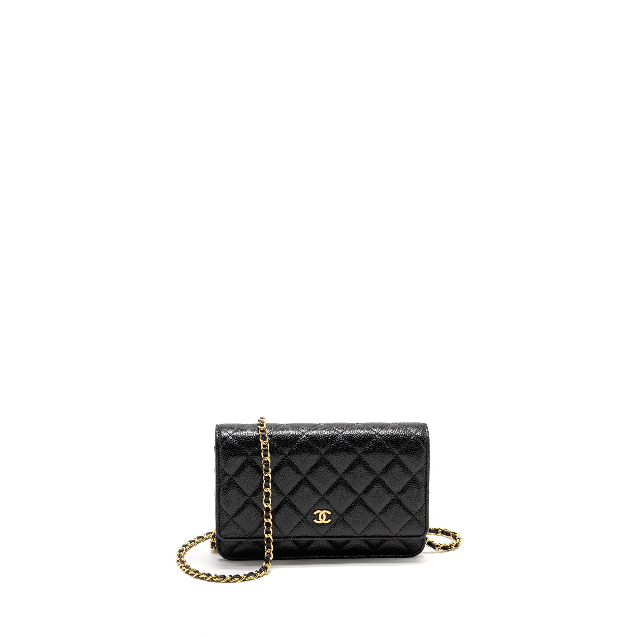 CHANEL CLASSIC WALLET ON CHAIN CAVIAR BLACK GHW