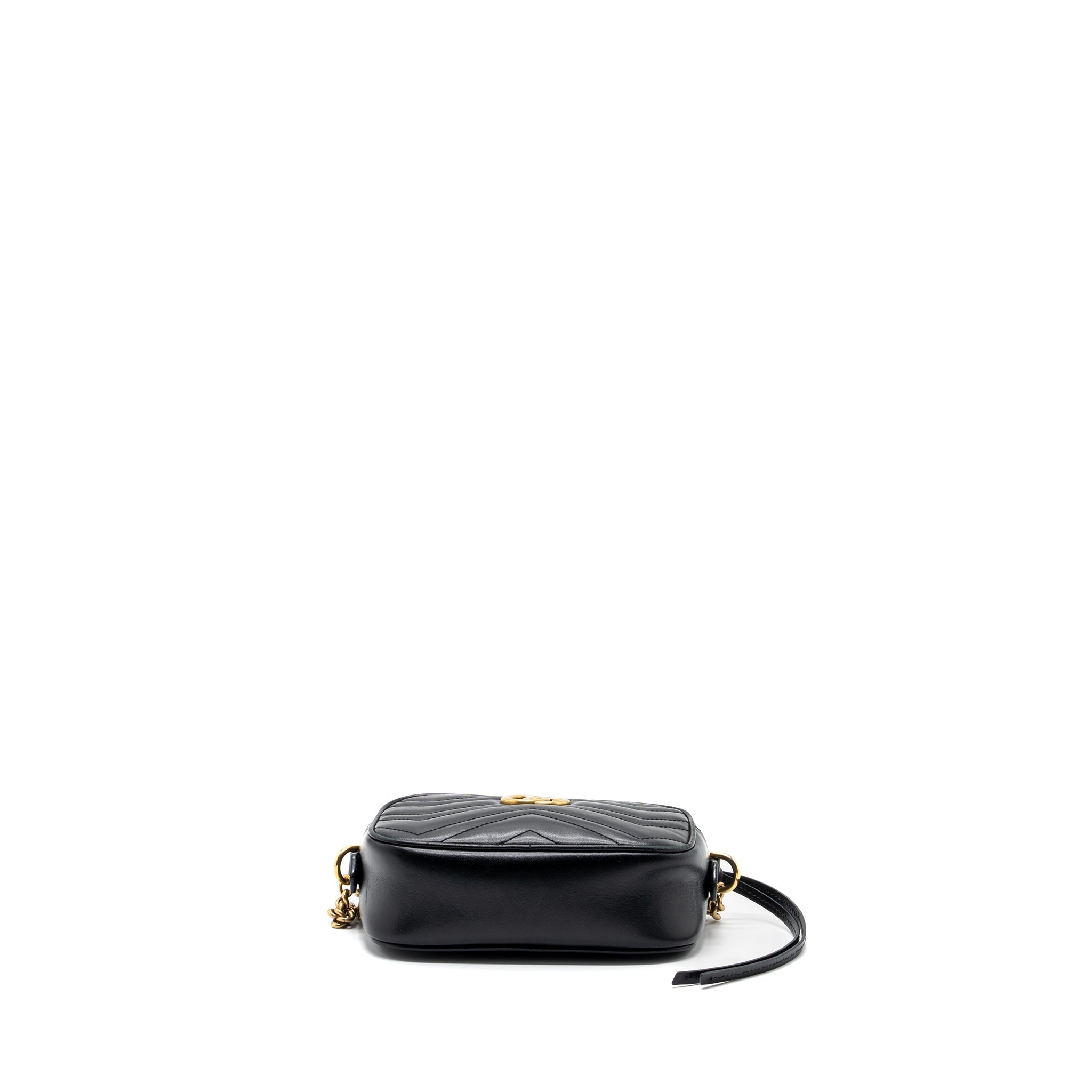 GUCCI GG MARMONT CAMERA BAG LEATHER BLACK GHW
