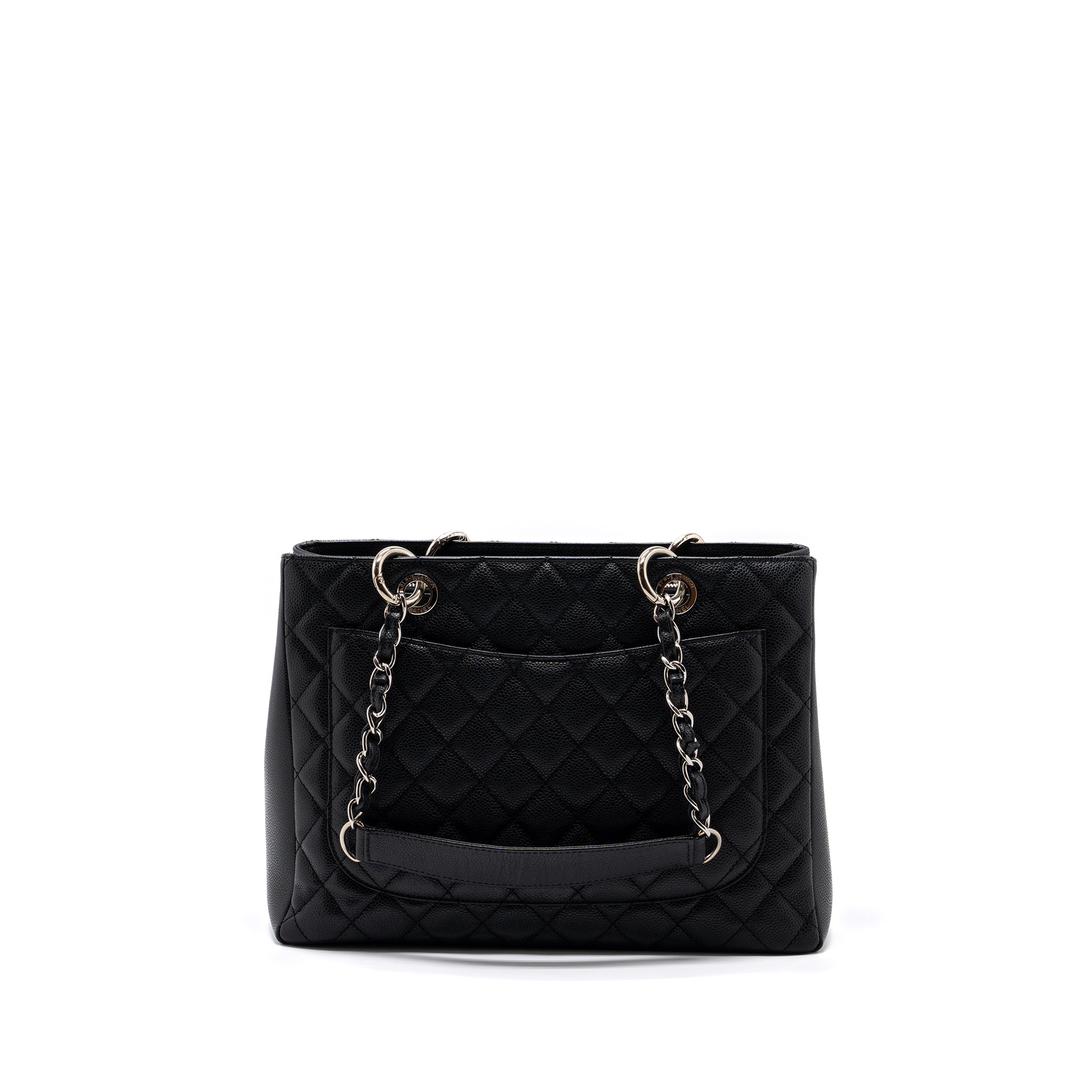 CHANEL GRAND SHOPPING TOTE BAG CAVIAR BLACK SHW