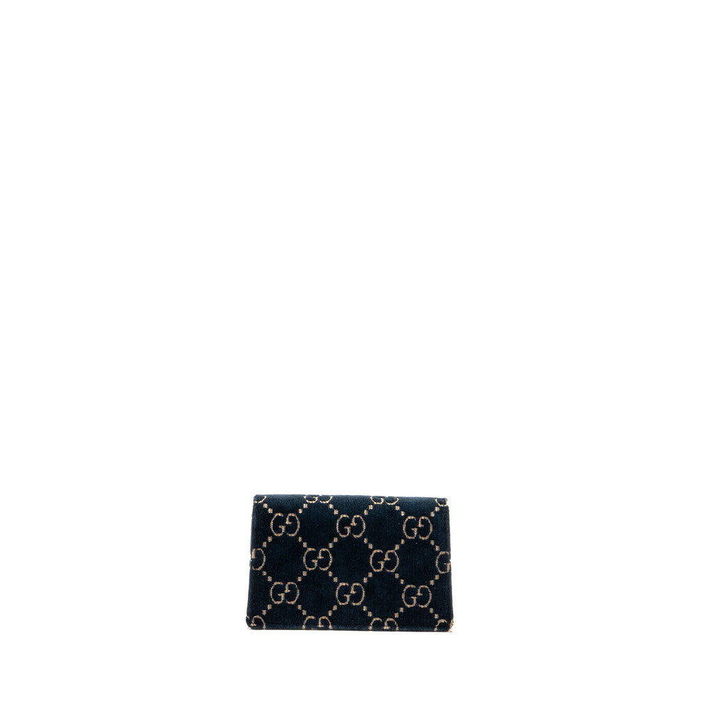 GUCCI DIONYSUS SUPER MINI BAG VELVET DARK BLUE SHW
