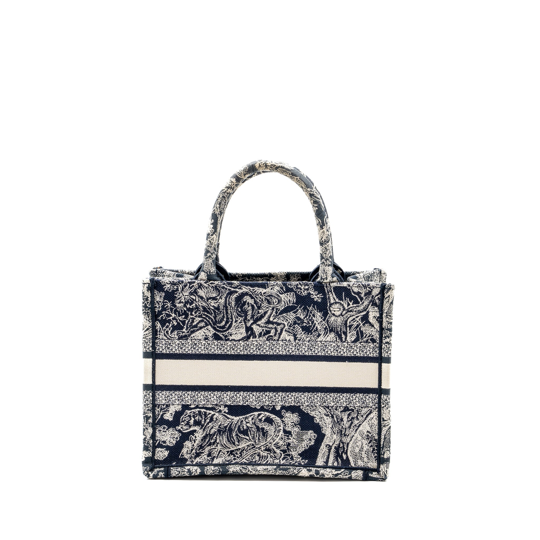 DIOR SMALL BOOK TOTE BLUE TOILE DE JOUY EMBROIDERY