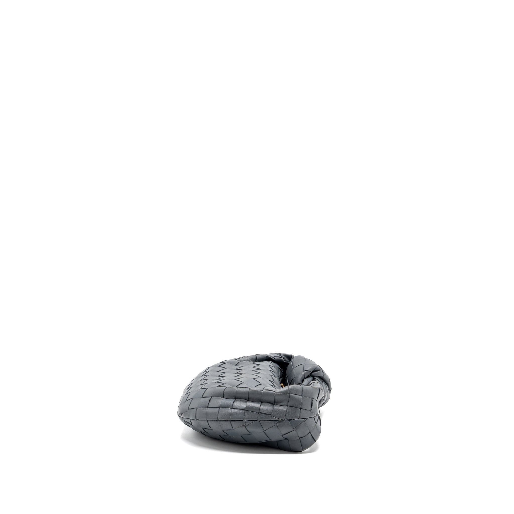 BOTTEGA VENETA MINI JODIE LAMBSKIN STORM GHW