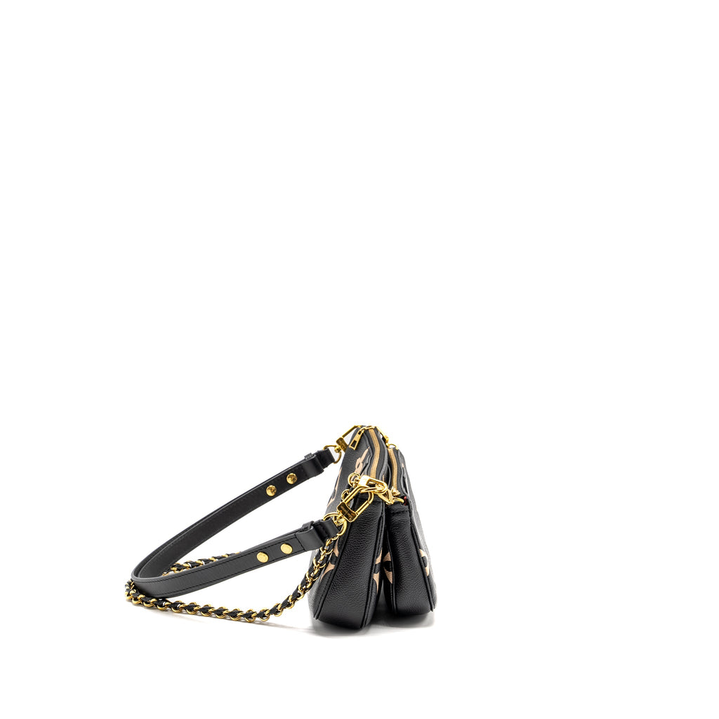 LOUIS VUITTON MULTI POCHETTE ACCESSORIES BICOLOUR MONOGRAM EMPREINTE GHW