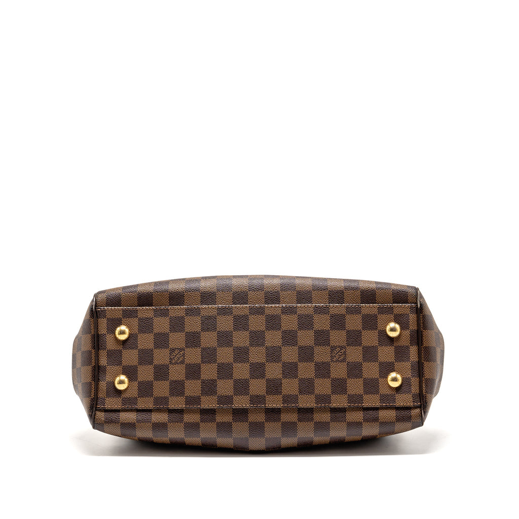 LOUIS VUITTON TREVI PM TOTE BAG DAMIER EBENE CANVAS GHW