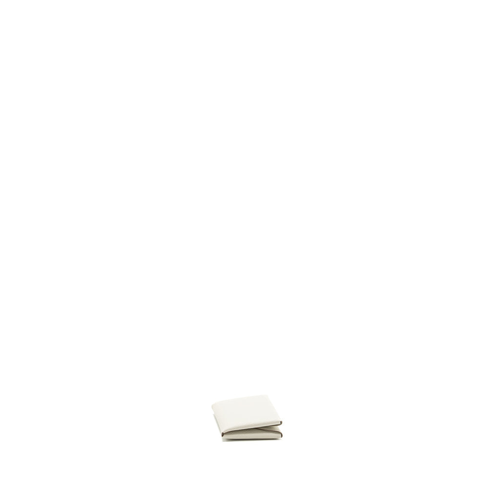 HERMES CALVIN DUO CARD HOLDER CHÈVRE MYSORE GRIS PALE SHW