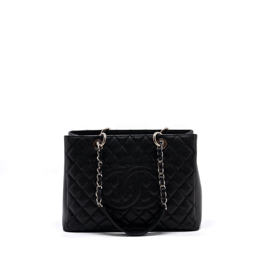 CHANEL GRAND SHOPPING TOTE BAG CAVIAR BLACK SHW