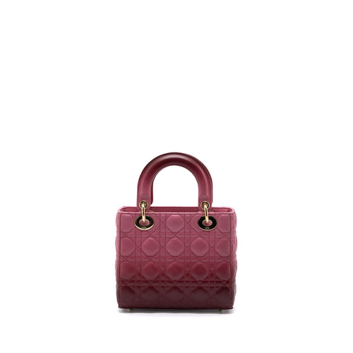 DIOR MY ABC DIOR SMALL LADY DIOR CANNAGE LAMBSKIN PINK GRADIENT LGHW