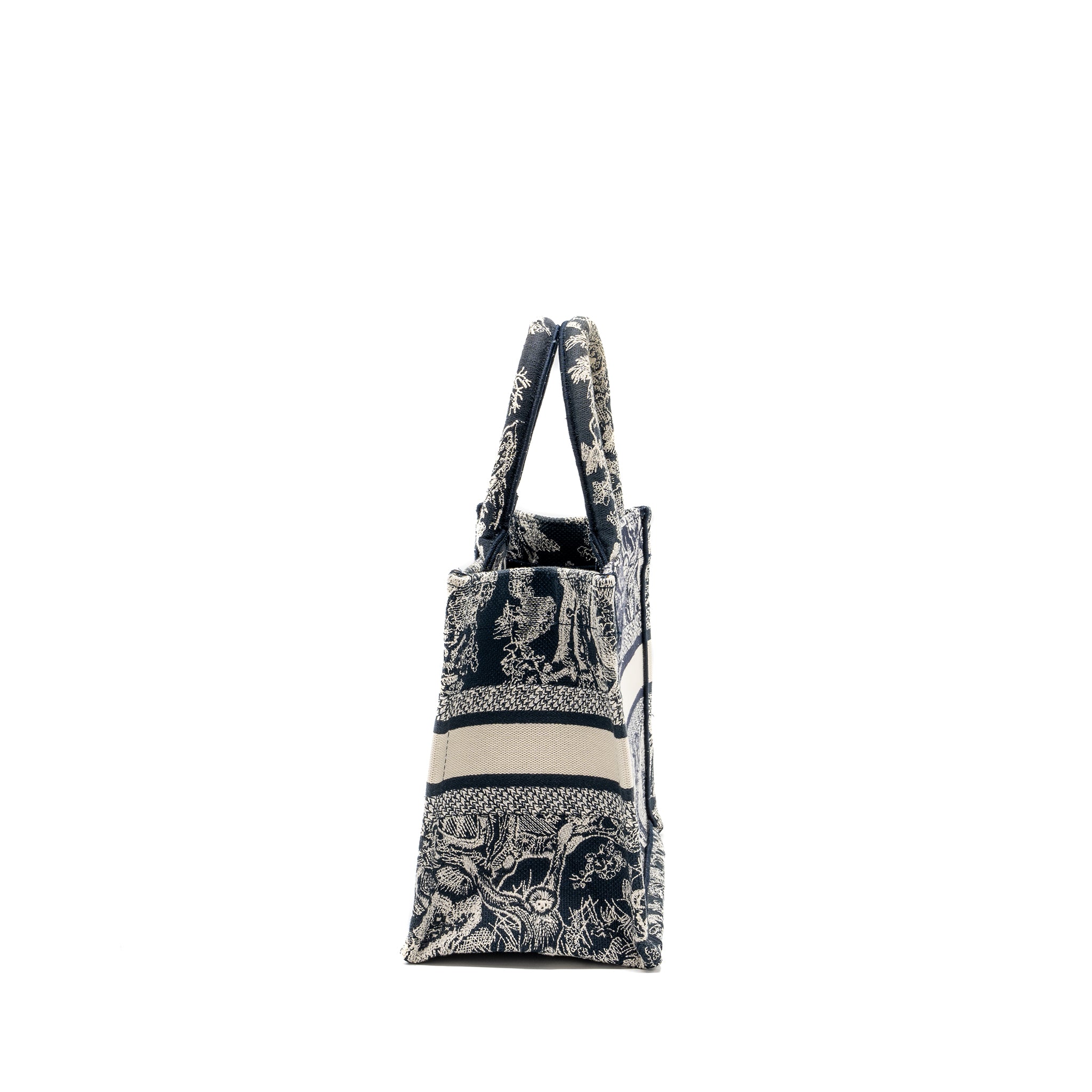 DIOR SMALL BOOK TOTE BLUE TOILE DE JOUY EMBROIDERY