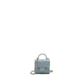 CHANEL TOP HANDLE MINI FLAP BAG LAMBSKIN LIGHT BLUE LGHW
