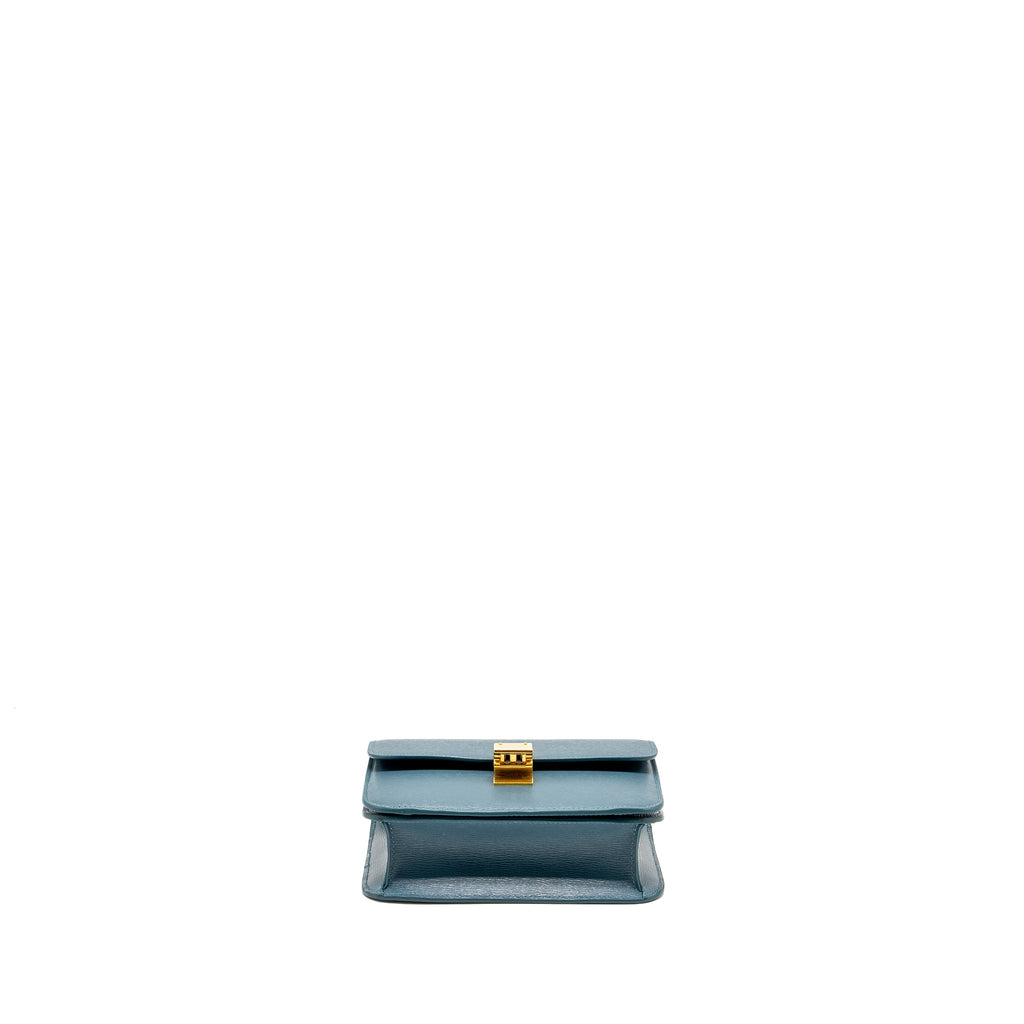 CELINE TEEN CLASSIC BOX BAG CALFSKIN GREEN SMOKE GHW
