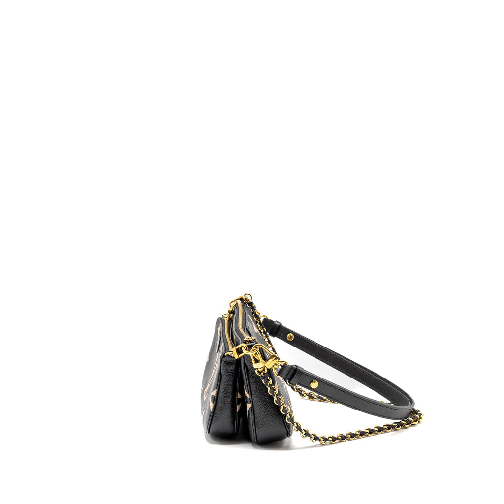 LOUIS VUITTON MULTI POCHETTE ACCESSORIES BICOLOUR MONOGRAM EMPREINTE GHW