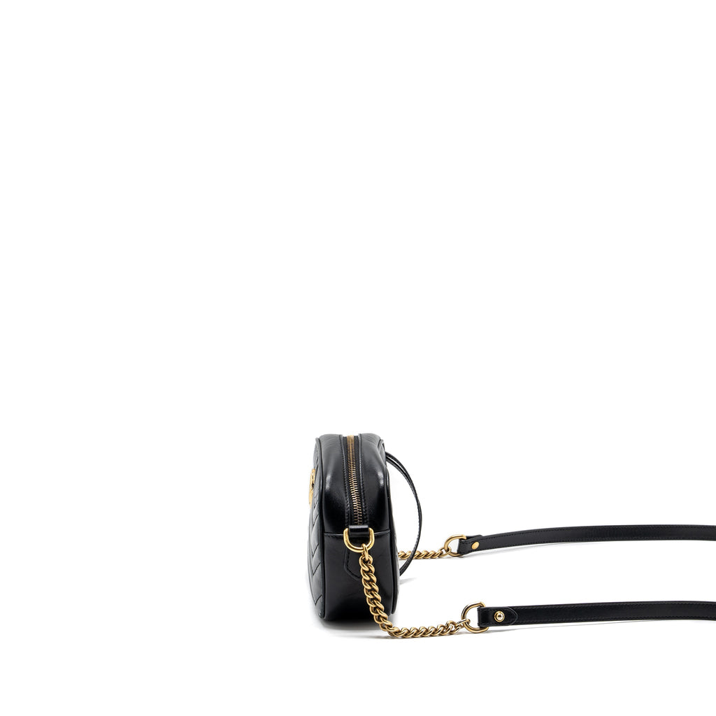 GUCCI GG MARMONT CAMERA BAG LEATHER BLACK GHW