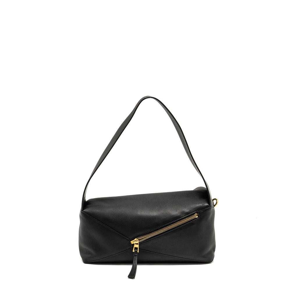 LOEWE PUZZLE HOBO BAG CALFSKIN BLACK GHW