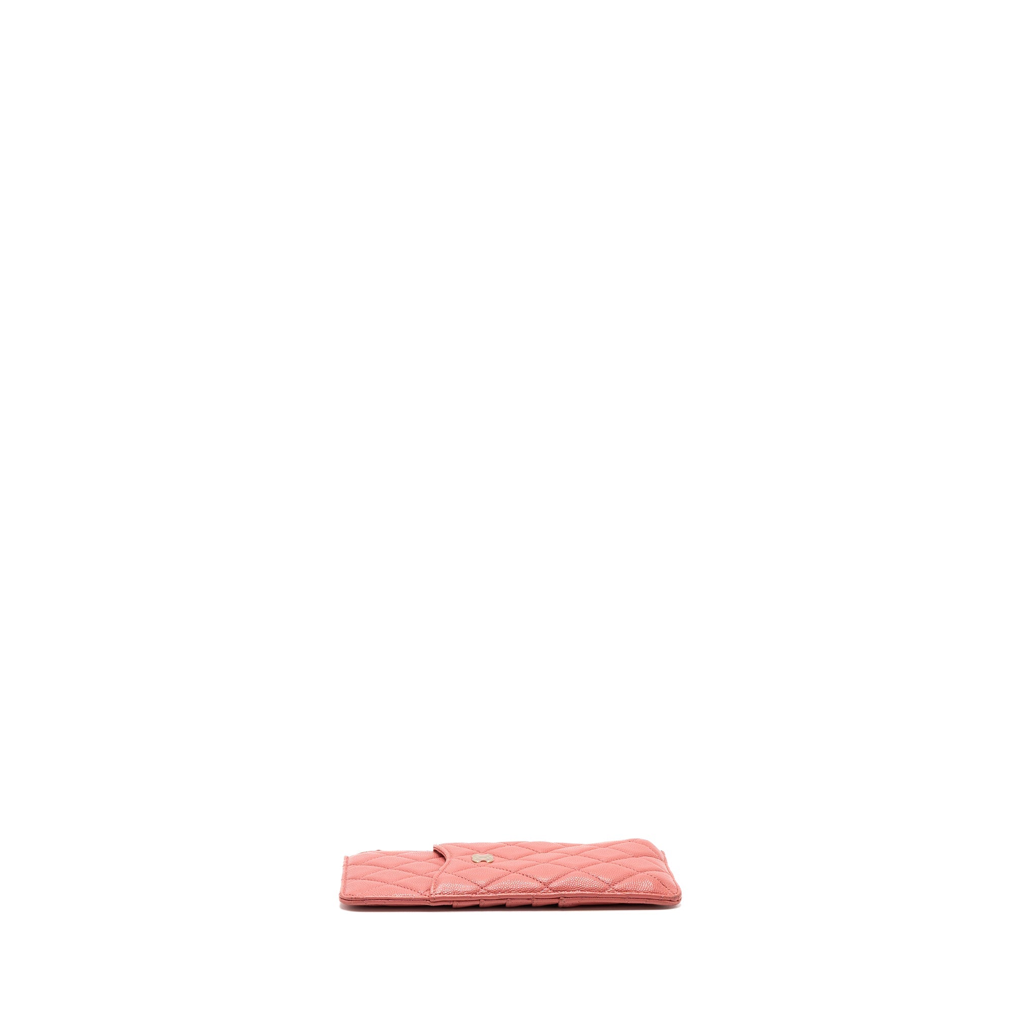 CHANEL PHONE CARD HOLDER CAVIAR PINK LGHW