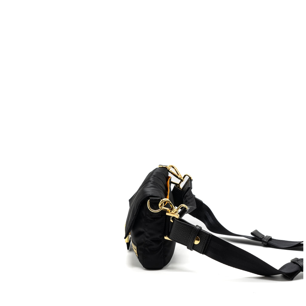 FENDI REGULAR BAGUETTE NYLON BLACK GHW