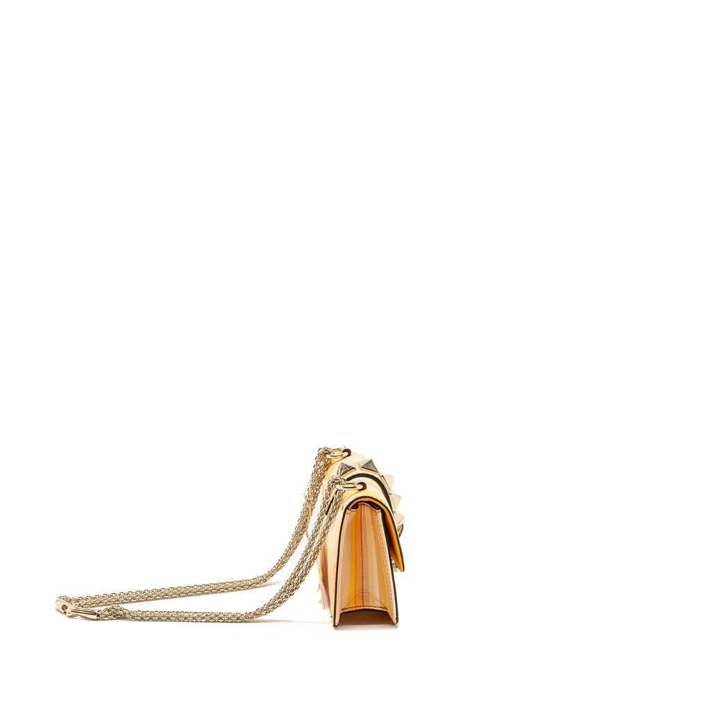 VALENTINO MINI GLAM LOCK ROCKSTUD FLAP BAG LEATHER MULTICOLOUR LGHW