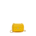 CHANEL POCKET BOX CAMERA BAG PATENT YELLOW SHW