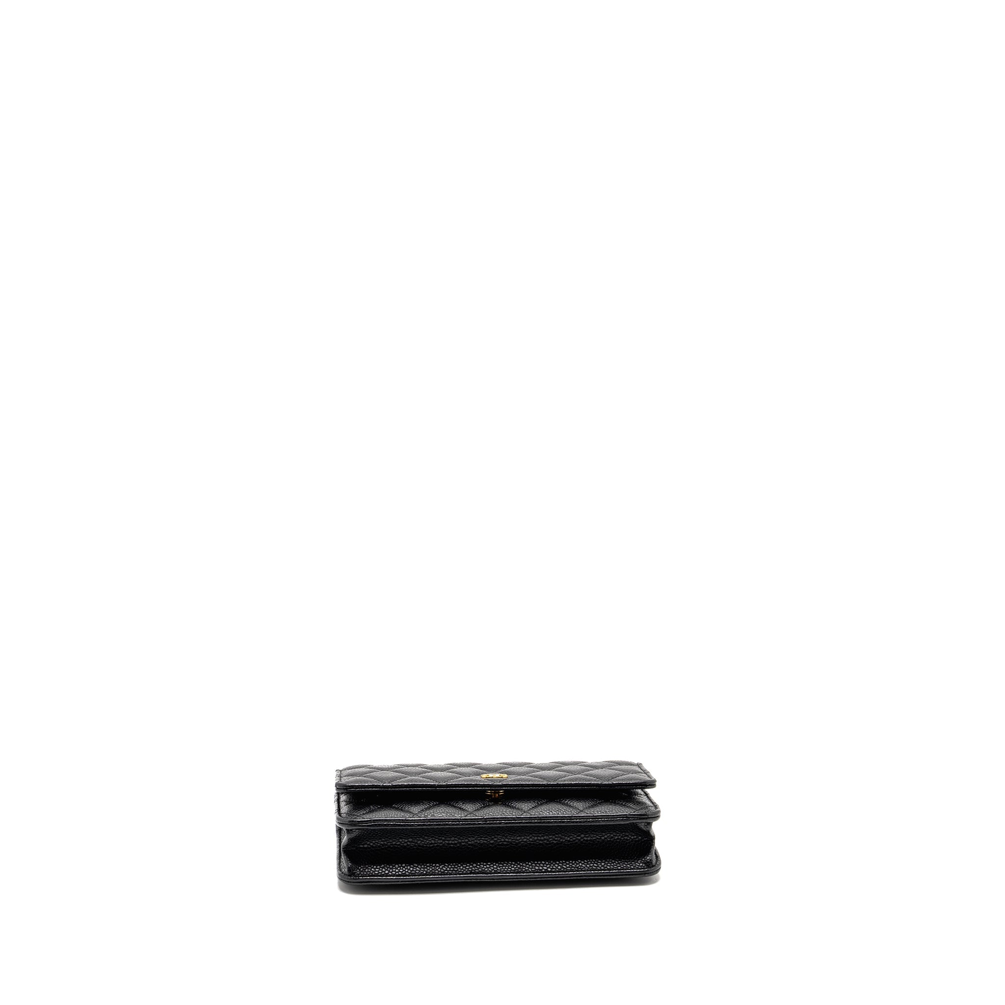 CHANEL CLASSIC WALLET ON CHAIN CAVIAR BLACK GHW