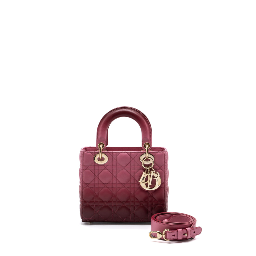DIOR MY ABC DIOR SMALL LADY DIOR CANNAGE LAMBSKIN PINK GRADIENT LGHW