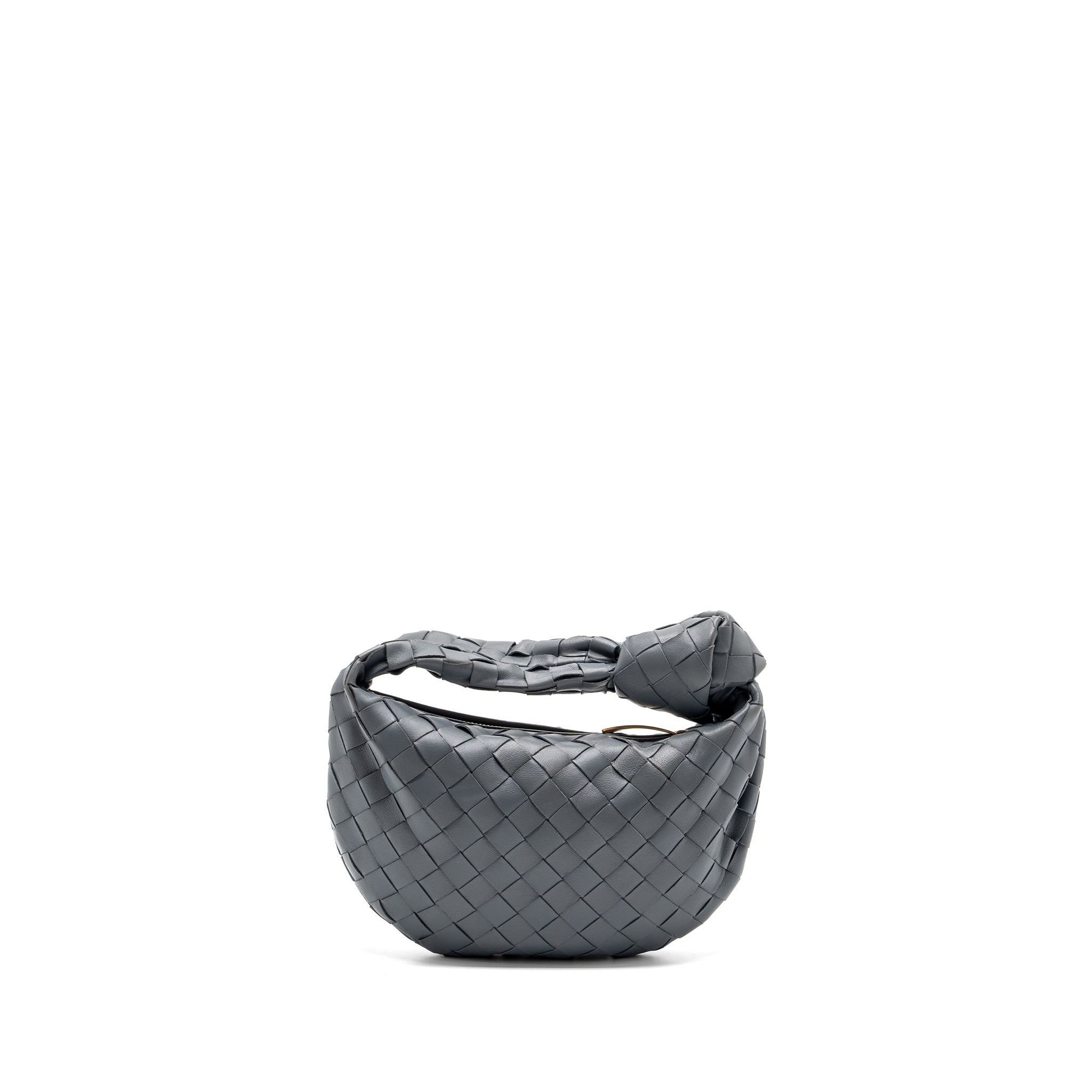 BOTTEGA VENETA MINI JODIE LAMBSKIN STORM GHW